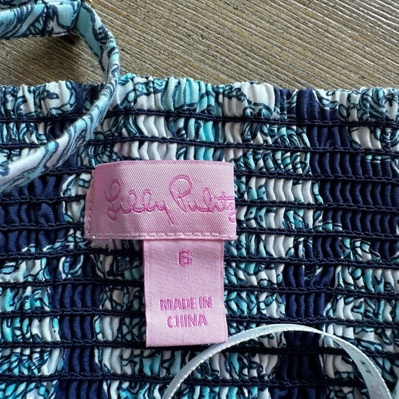 Lilly Pulitzer 6 blue and white seashell nautical summer beach Dress - Picture 6 of 6